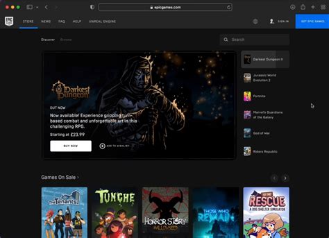 websites like epic games.